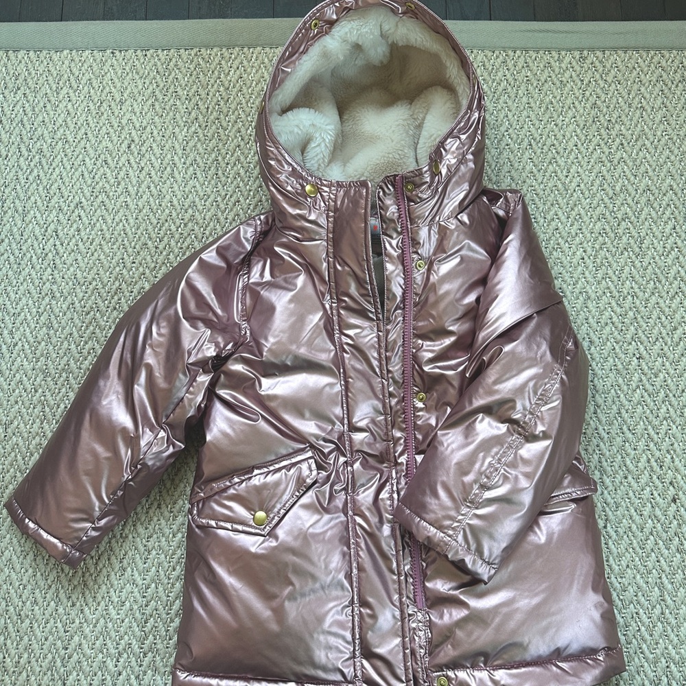 Crew Cuts Metallic Puffer Coat